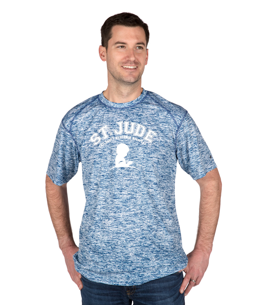 Mens Heathered Athletic Tee